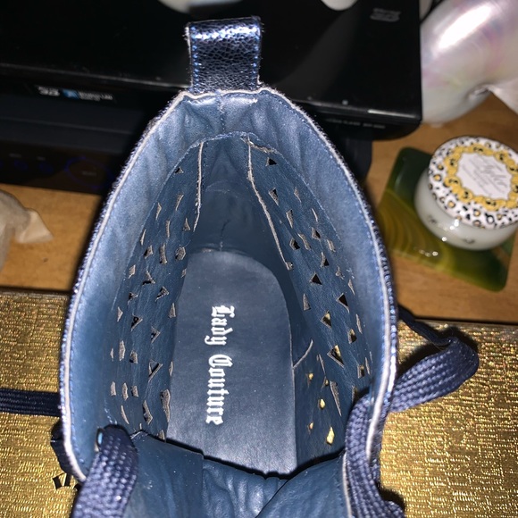 High top tennis shoes navy sequins - Picture 4 of 7